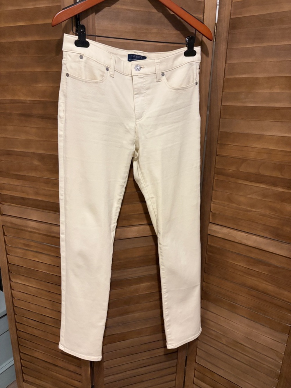 Talbots Cream Straight Leg Jeans